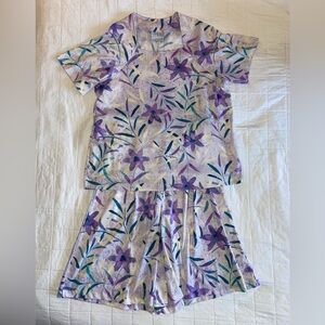Blair purple floral patterned matching set